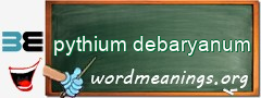 WordMeaning blackboard for pythium debaryanum